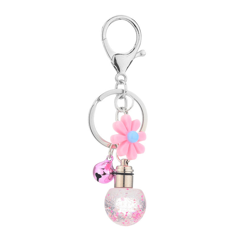 Wholesale of Mini Glowing Balls with Automatic Transformation of Light Crystals Glass Keychain
